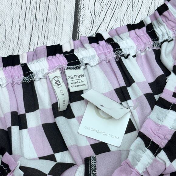 NWT Cato Fashion Purple and Black Color Block Blouse Size 26/28 - Picture 3 of 4